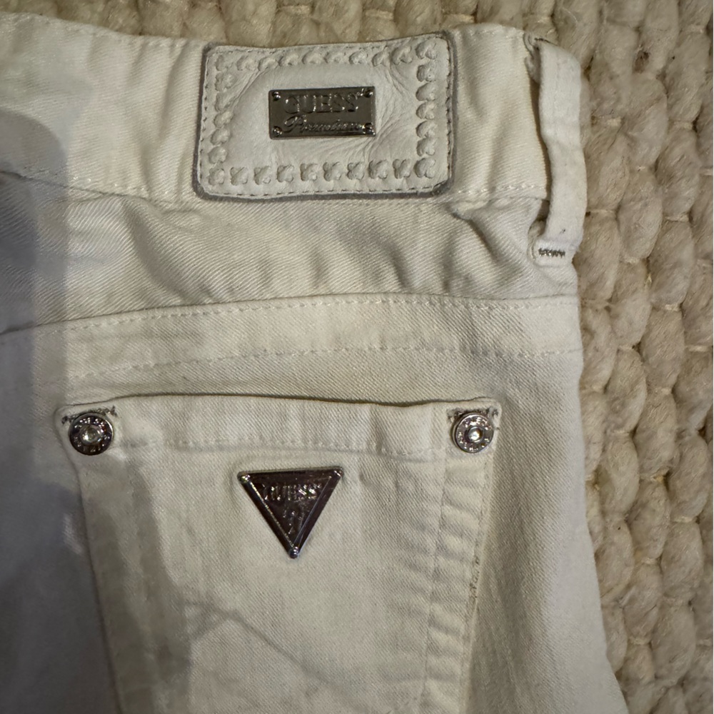 Guess Premium boot cut white jeans